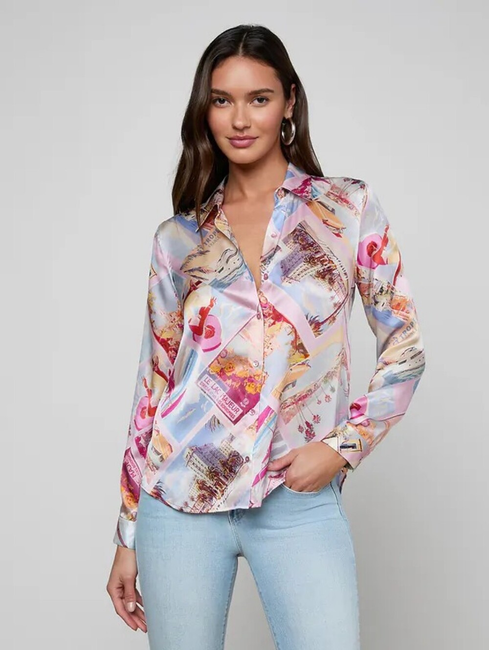 NWT Lagence Tyler Silk Blouse